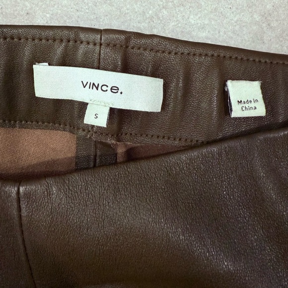 NWOT VINCE leather leggings crops - Picture 4 of 8
